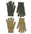 Molo Handschuhe - 2er-Pack - Strick - Kiddy - Khaki