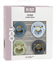 BIBS Colour Pacifiers - Size 1 - 4-Pack - Round - Baby Blue Mix