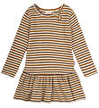 Petit Piao Klänning - Rib - Modal - Chocolate Brown/Golden Sön/D