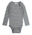 Petit Piao Romper L/æ - Rib - Modaal - Deep Kobalt/Grey Stone