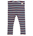 Petit Piao Leggings - Rib - Modal - Dark Cherry Multi Stripe