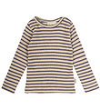 Petit Piao Blússa - Rib - Modal - Dusty Violet/Dark Off White