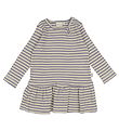 Petit Piao Kjóll - Rib - Modal - Dusty Violet/Dark Off White