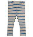 Petit Piao Leggings - Rib - Modal - Deep Cobalt/Grey Stone
