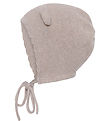 MP Baby Hat w. Ears - Knitted - Wool - Helsinki - Beige Melange