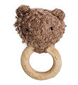 Smallstuff Rattle - Bear - Wool - Rose Brown