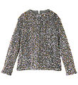 Name It Blouse - NkfRunica - Granite Grey/Gold w. Sequins