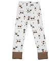 Katvig Leggings - Off White M. Fígúrur úr kastaníuhnetu