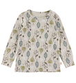 Katvig Bluse - Beige m. Blätter