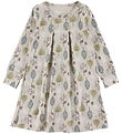 Katvig Kleid - Beige m. Blätter