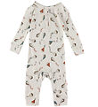 Katvig Strampler - Wolle - Off White m. Drachen