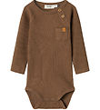 Lil' Atelier Bodysuit L/æ - NbmRajo - Shitake