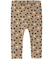 Name It Leggings - Rib - NbmRicco - Weathered Teak w. Stars