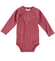 Joha Wrap Bodysuit L/æ - Wool - Raspberry