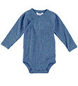 Joha Wrap Bodysuit L/æ - Wool - Denim Blue