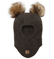 Mikk-Line Balaclava - Wool - Single Layer - Dark Brown Melange w