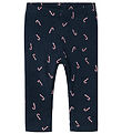 Name It Leggings - Rib - NbnDab - Dark Sapphire w. Christmas sti