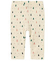 Name It Leggings - Rib - NbnDab - Summer Sand w. Christmas Trees