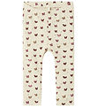 Name It Leggings - Rib - NbfRibow - Summer Sand w. Bows