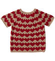 Maileg Julesweater naar Elfenmeisje - Maat6 - Beige/Rode harten
