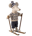 Maileg Winter mouse w. Ski - Father - Blue