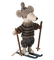 Maileg Winter Mouse w. Ski - Big Brother - Grey