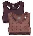 Hummel Top - hmlCarolina - 2-Pack - Raisin