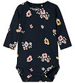 Name It Bodysuit L/æ - NbfVandora - Dark Sapphire/Flowers
