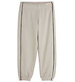 Mini Rodini Sweatpants - Plain Piping - Grey