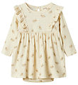 Lil' Atelier Bodysuit L/æ - NbfLavo - Turtledove/Rabbit