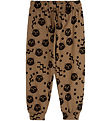 Mini Rodini Sweatpants - Squiggly Cats AOP - Brown
