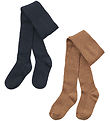 Wheat Strumpfhosen - 2er-Pack - Wolle - Noos - Navy