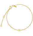 Design Letters Armband - N - 18 Karat vergoldet