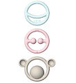 Moluk Teether - 3-Pack - Pastel - Assorted