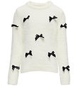 Kids Only Blouse - Knitted - KogPiumo - Cloud Dancer/Black Bows