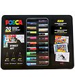 Posca Markers w. Metal box - 20 pcs - Street Art