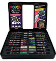 Posca Markers w. Metal box - 20 pcs - Groovy Colours