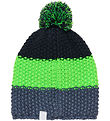 Color Kids Beanie - Knitted - Green Gecko w. Pom-Pom