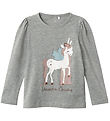Name It Blouse - NmfOlisa - Grey Malange