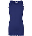 Rosemunde Top - Beatha - Rib - Sodalite Blue w. Lace