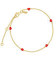 Design Letters Bracelet - Little BIG Love - Gold/Red