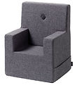 by KlipKlap Armchair - Kids Chair XL - Blue Grey w. Grey