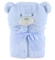 Nørgaard Madsens Blanket w. Teddy bear head - 75x95 cm - Azul