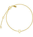 Design Letters Bracelet - U - 18K Gold Plated