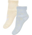 Molo Socken - Bambus - 2er-Pack - Nodda - Skywriting/Beige