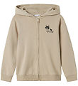 Name It Cardigan w. Hood - NkmVallen - Pure Cashmere/Skate