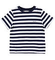 GANT T-shirt - Striped Shield - Evening Blue