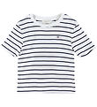 GANT T-Shirt - Striped Shield Slim - Rib - Eierschale
