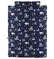Nørgaard Madsens Bedding - Baby - Navy w. Work machines