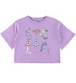 Stella McCartney Kids T-shirt - Cropped - Purple w. Boomer